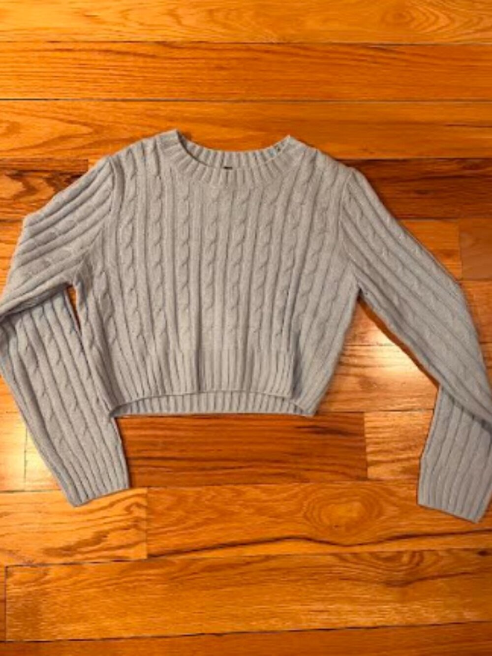 Forever 21 Sky Blue Cropped Sweater